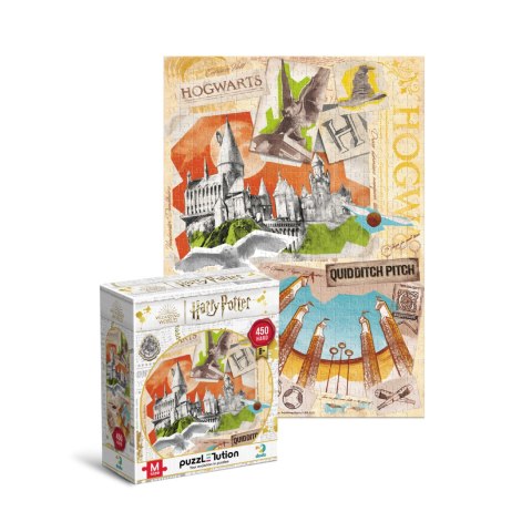 PUZZLE "HARRY POTTER" - "SZKOŁA HOGWARTU" WYSOKA JAKOŚĆ 450 ELEMENTÓW 8+ DODO