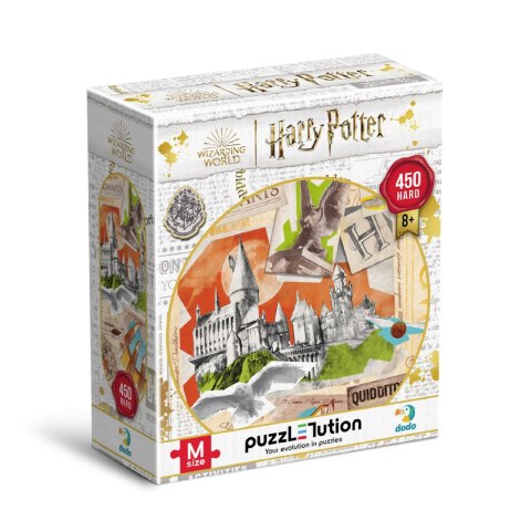 PUZZLE "HARRY POTTER" - "SZKOŁA HOGWARTU" WYSOKA JAKOŚĆ 450 ELEMENTÓW 8+ DODO