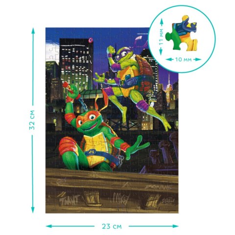 PUZZLE "WOJOWNICZE ŻÓŁWIE NINJA - DONATELLO I MICHELANGELO" 250 ELEMENTÓW DODO