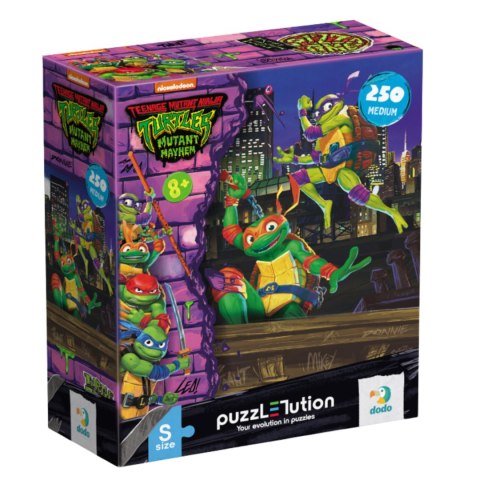 PUZZLE "WOJOWNICZE ŻÓŁWIE NINJA - DONATELLO I MICHELANGELO" 250 ELEMENTÓW DODO