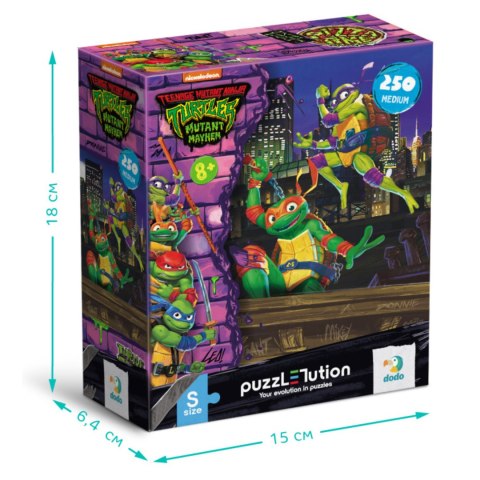 PUZZLE "WOJOWNICZE ŻÓŁWIE NINJA - DONATELLO I MICHELANGELO" 250 ELEMENTÓW DODO