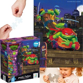 PUZZLE "WOJOWNICZE ŻÓŁWIE NINJA" - "LEONARDO I RAPHAEL" 250 ELEMENTÓW 8+ DODO