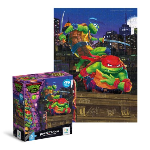 PUZZLE "WOJOWNICZE ŻÓŁWIE NINJA" - "LEONARDO I RAPHAEL" 250 ELEMENTÓW 8+ DODO