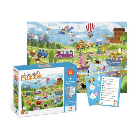 PUZZLE "WSPANIAŁY TRANSPORT" KARTY ZADANIA PYTANIA HISTORIE 60 ELEMENTÓW DODO