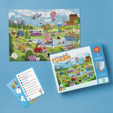 PUZZLE "WSPANIAŁY TRANSPORT" KARTY ZADANIA PYTANIA HISTORIE 60 ELEMENTÓW DODO