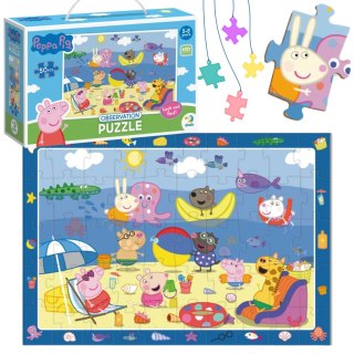 PUZZLE OBSERWACYJNE "ŚWINKA PEPPA - WAKACJE" UKŁADANKA 50 ELEMENTÓW MORZE DODO