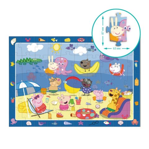 PUZZLE OBSERWACYJNE "ŚWINKA PEPPA - WAKACJE" UKŁADANKA 50 ELEMENTÓW MORZE DODO