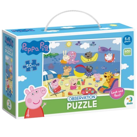 PUZZLE OBSERWACYJNE "ŚWINKA PEPPA - WAKACJE" UKŁADANKA 50 ELEMENTÓW MORZE DODO