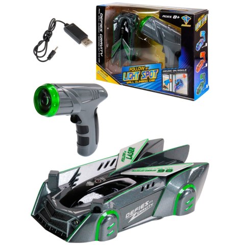 SAMOCHÓD JEŻDŻĄCY PO ŚCIANIE ŚCIANACH ZDALNIE STEROWANY RC NA LASER 2 TRYBY IMPORT PRONICE