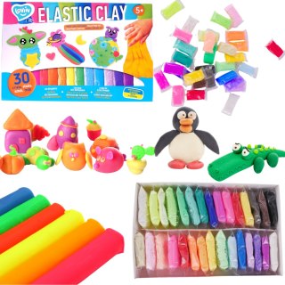 ZESTAW PLASTELINA SENSO GLINA MAGICZNA PIANKOLINA MASA PLASTYCZNA 30 SZT LOVIN