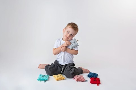 EMOCJE WORECZKI SENSORYCZNE ZESTAW 6 SZTUK KOLOROWE WORECZKI Z MINKAMI HENCZ TOYS (MOM'S CARE)