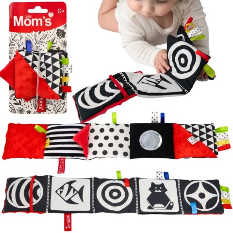 MAŁA KSIĄŻECZKA SENSORYCZNA CZERWONA MATERIAŁOWA MIĘCIUTKA KSIĄŻKA 10 STRON HENCZ TOYS (MOM'S CARE)