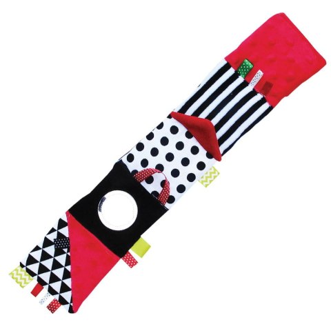 MAŁA KSIĄŻECZKA SENSORYCZNA CZERWONA MATERIAŁOWA MIĘCIUTKA KSIĄŻKA 10 STRON HENCZ TOYS (MOM'S CARE)