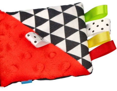 MAŁA KSIĄŻECZKA SENSORYCZNA CZERWONA MATERIAŁOWA MIĘCIUTKA KSIĄŻKA 10 STRON HENCZ TOYS (MOM'S CARE)