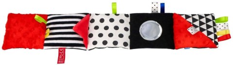 MAŁA KSIĄŻECZKA SENSORYCZNA CZERWONA MATERIAŁOWA MIĘCIUTKA KSIĄŻKA 10 STRON HENCZ TOYS (MOM'S CARE)