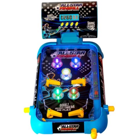 MINI PINBALL GRA ZRĘCZNOŚCIOWA FLIPPER STÓŁ KULKA ŚWIATŁA MUZYKA LICZNIK IMPORT PRONICE