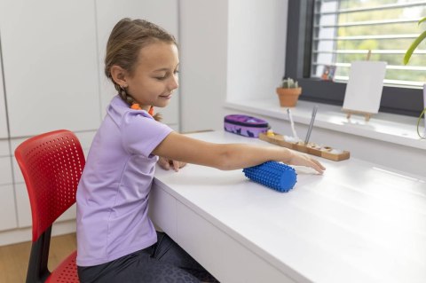 WAŁEK Z KOLCAMI DO MASAŻU I REHABILITACJI ROLLER 15 CM CZERWONY DO ĆWICZEŃ TULLO