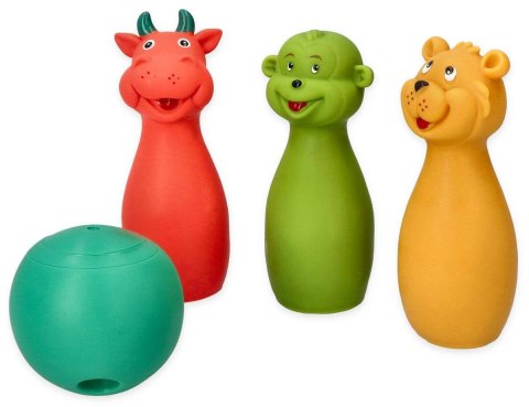 ZESTAW MIĘKKIE KRĘGLE PASTELOWE ZWIERZĄTKA SENSORYCZNA KULA GRA W KRĘGLE HENCZ TOYS (MOM'S CARE)