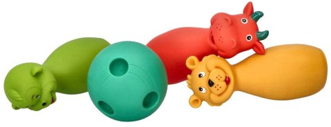 ZESTAW MIĘKKIE KRĘGLE PASTELOWE ZWIERZĄTKA SENSORYCZNA KULA GRA W KRĘGLE HENCZ TOYS (MOM'S CARE)