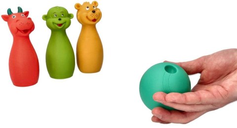 ZESTAW MIĘKKIE KRĘGLE PASTELOWE ZWIERZĄTKA SENSORYCZNA KULA GRA W KRĘGLE HENCZ TOYS (MOM'S CARE)