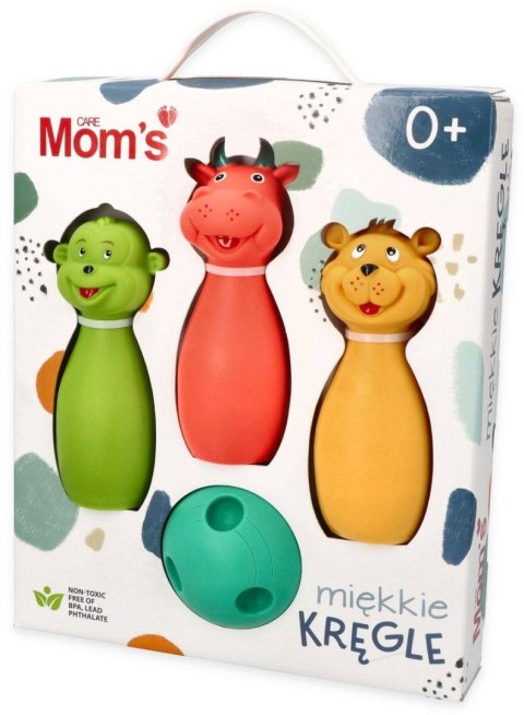ZESTAW MIĘKKIE KRĘGLE PASTELOWE ZWIERZĄTKA SENSORYCZNA KULA GRA W KRĘGLE HENCZ TOYS (MOM'S CARE)