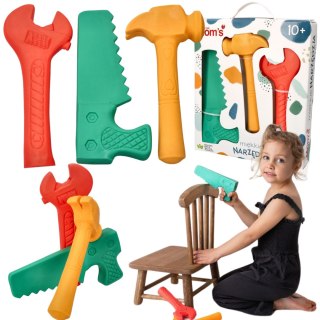 ZESTAW MIĘKKIE NARZĘDZIA PASTELOWE PIŁA MŁOTEK KLUCZ MAŁY MAJSTERKOWICZ HENCZ TOYS (MOM'S CARE)