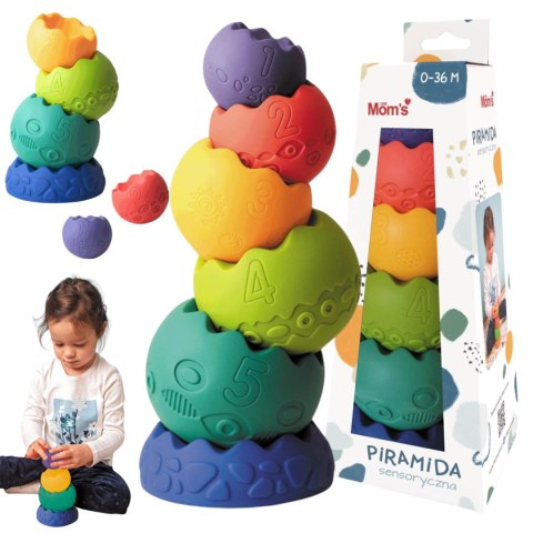 ZESTAW PIRAMIDA SENSORYCZNA PASTELOWA RÓŻNE WIELKOŚCI ZABAWKA EDUKACYJNA HENCZ TOYS (MOM'S CARE) ZESTAW PIRAMIDA SENSORYCZNA PASTELOWA RÓŻNE WIELKOŚCI ZABAWKA EDUKACYJNA HENCZ TOYS (MOM'S CARE)