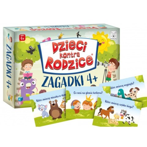 GRA EDUKACYJNA "DZIECI KONTRA RODZICE. ZAGADKI" RYSUNKOWE ODPOWIEDZI KANGUR GRA EDUKACYJNA "DZIECI KONTRA RODZICE. ZAGADKI" RYSUNKOWE ODPOWIEDZI KANGUR