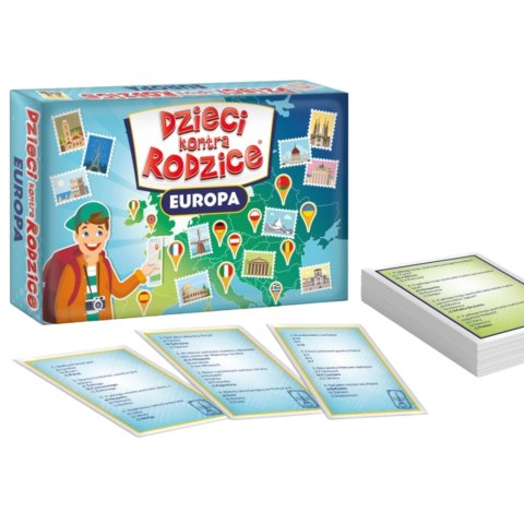 GRA EDUKACYJNA "DZIECI KONTRA RODZICE. EUROPA" PYTANIA ZAGADKI QUIZ WIEDZY KANGUR GRA EDUKACYJNA "DZIECI KONTRA RODZICE. EUROPA" PYTANIA ZAGADKI QUIZ WIEDZY KANGUR