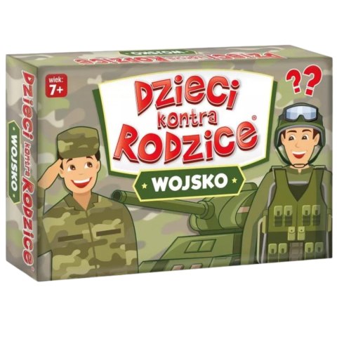 GRA EDUKACYJNA "DZIECI KONTRA RODZICE. WOJSKO" KARTY Z PYTANIAMI QUIZ KANGUR