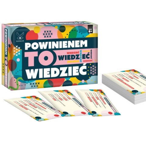 GRA EDUKACYJNA "POWINIENEM TO WIEDZIEĆ" PYTANIA ZAGADKI GRA RODZINNA KANGUR