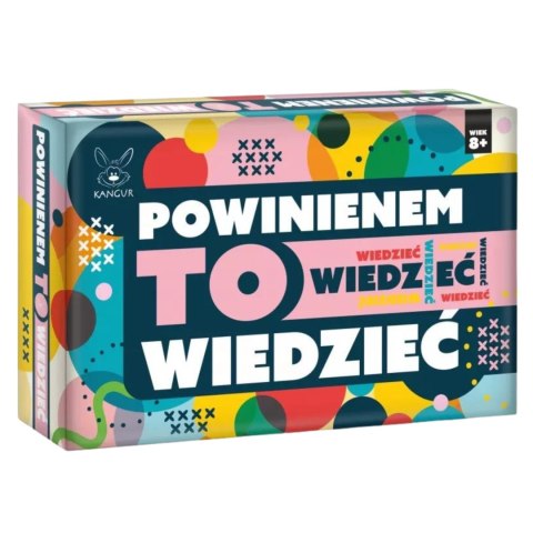 GRA EDUKACYJNA "POWINIENEM TO WIEDZIEĆ" PYTANIA ZAGADKI GRA RODZINNA KANGUR