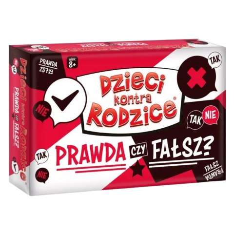 GRA TOWARZYSKA "DZIECI KONTRA RODZICE. PRAWDA CZY FAŁSZ?" KARTY Z PYTANIAMI KANGUR GRA TOWARZYSKA "DZIECI KONTRA RODZICE. PRAWDA CZY FAŁSZ?" KARTY Z PYTANIAMI KANGUR