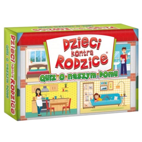 GRA TOWARZYSKA "DZIECI KONTRA RODZICE. QUIZ O NASZYM DOMU" KART Z PYTANIAMI KANGUR GRA TOWARZYSKA "DZIECI KONTRA RODZICE. QUIZ O NASZYM DOMU" KART Z PYTANIAMI KANGUR