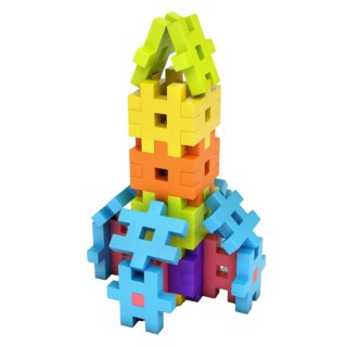 ZESTAW KLOCKÓW KLOCKI KONSTRUKCYJNE EDUKACYJNE PUZZLE WAFLE DLA 50 EL MELI