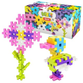 ZESTAW KLOCKÓW KONSTRUKCYJNYCH MAXI PINK 50 ELEMENTÓW DUŻE KLOCKI PUZZLE MELI