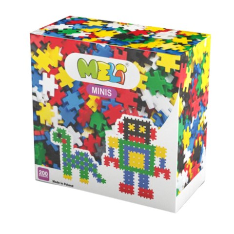 ZESTAW KLOCKÓW KONSTRUKCYJNYCH MINIS 200 ELEMENTÓW PUZZLE INSTRUKCJA MELI