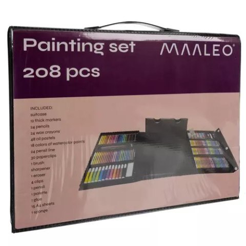 Zestaw do malowania w walizce- 208szt Maaleo 21645 Zestaw do malowania w walizce- 208szt Maaleo 21645