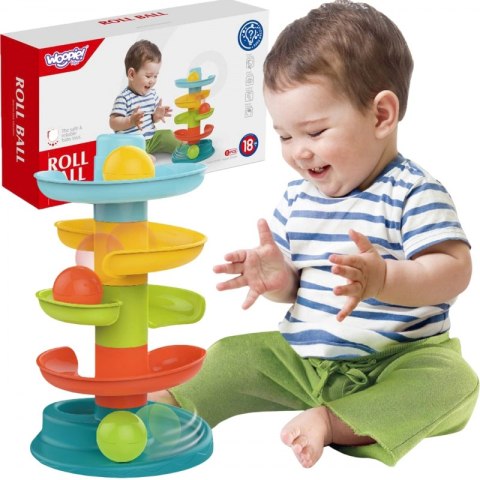 WOOPIE BABY Kulodrom Tor Kulkowy Zestaw Spirala + 3 Kulki Woopie WOOPIE BABY Kulodrom Tor Kulkowy Zestaw Spirala + 3 Kulki Woopie