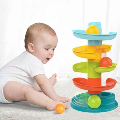 WOOPIE BABY Kulodrom Tor Kulkowy Zestaw Spirala + 3 Kulki Woopie WOOPIE BABY Kulodrom Tor Kulkowy Zestaw Spirala + 3 Kulki Woopie