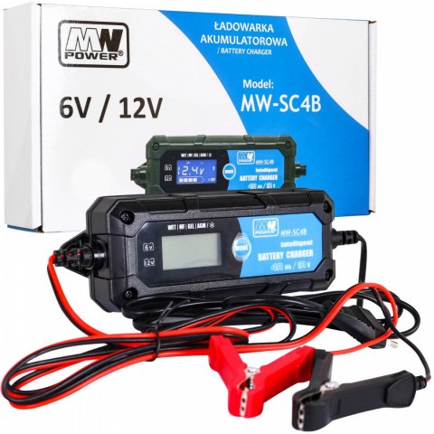 Ładowarka akumulatorowa z Wyświetlaczem LCD 6V i 12V + 2 Tryby specjalne Ramiz Ładowarka akumulatorowa z Wyświetlaczem LCD 6V i 12V + 2 Tryby specjalne Ramiz