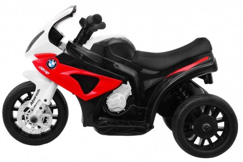 Motor BMW S1000 RR Mini na akumulator dla dzieci Czerwony + 3 koła + Dźwięki + LED Ramiz