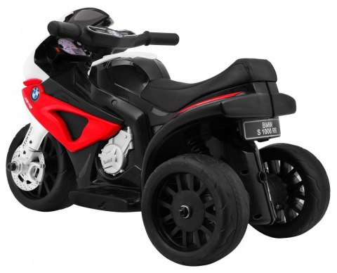 Motor BMW S1000 RR Mini na akumulator dla dzieci Czerwony + 3 koła + Dźwięki + LED Ramiz