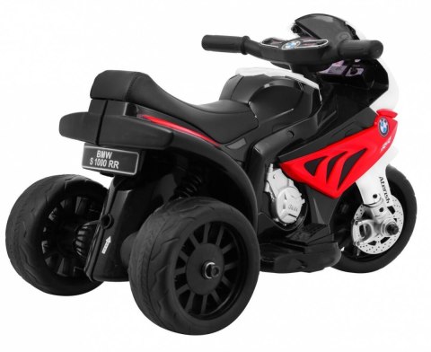 Motor BMW S1000 RR Mini na akumulator dla dzieci Czerwony + 3 koła + Dźwięki + LED Ramiz
