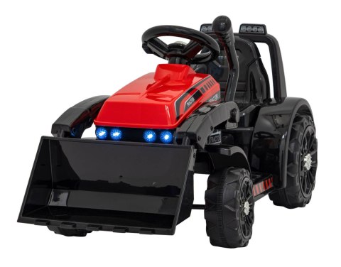Traktor Spychacz G320 dla najmłodszych dzieci Czerwony + Ruchoma łyżka + Melodie + Klakson + Światła LED Ramiz