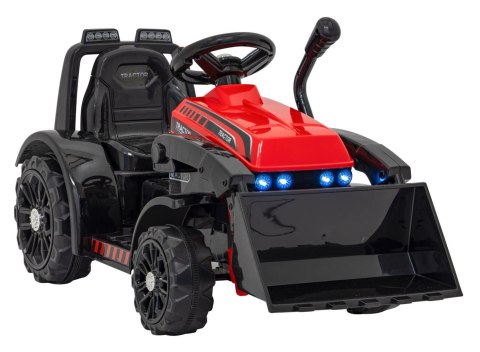 Traktor Spychacz G320 dla najmłodszych dzieci Czerwony + Ruchoma łyżka + Melodie + Klakson + Światła LED Ramiz