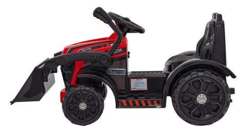 Traktor Spychacz G320 dla najmłodszych dzieci Czerwony + Ruchoma łyżka + Melodie + Klakson + Światła LED Ramiz