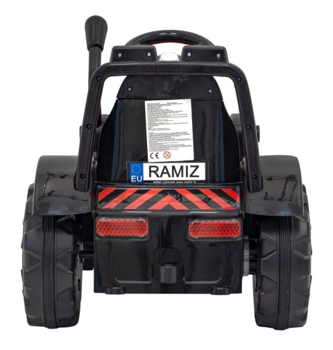 Traktor Spychacz G320 dla najmłodszych dzieci Czerwony + Ruchoma łyżka + Melodie + Klakson + Światła LED Ramiz