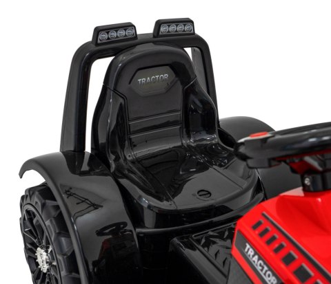 Traktor Spychacz G320 dla najmłodszych dzieci Czerwony + Ruchoma łyżka + Melodie + Klakson + Światła LED Ramiz