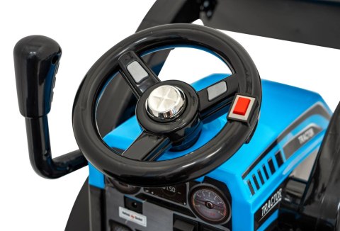 Traktor Spychacz G320 dla najmłodszych dzieci Niebieski + Ruchoma łyżka + Melodie + Klakson + Światła LED Ramiz